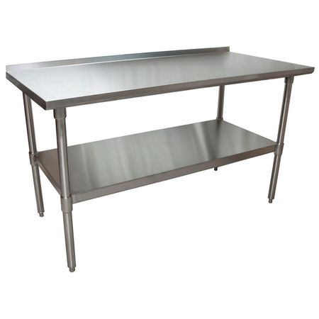 BK RESOURCES Work Table Stainless Steel Undershelf, Plastic feet 1.5" Riser 60"x24" SVTR-6024